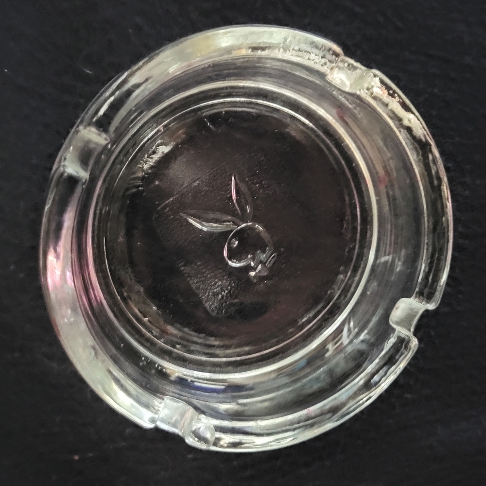 Playboy, Vintage, clear glass ash tray